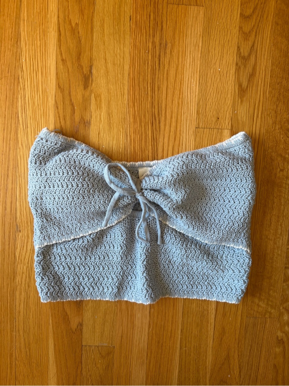 Freshman 1996 Light Blue Knit Wrap Tube Top-  Size Large
